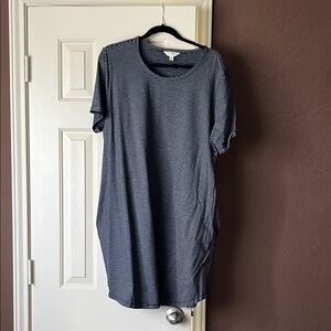 Terra & Sky Black and White Striped Dress